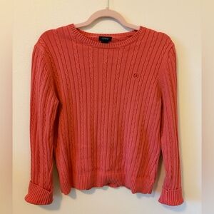 Salmon IZOD Cable Knit Sweater